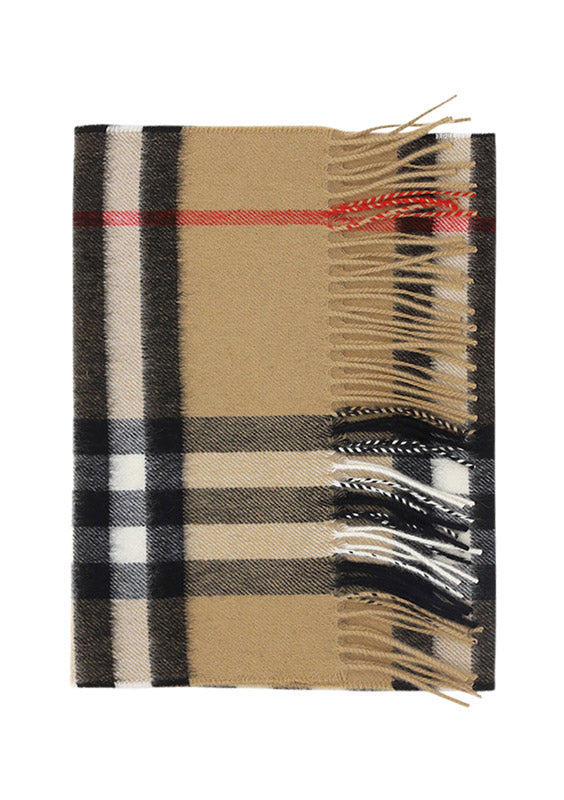 The Classic Check Cashmere Scarf - Archive Beige