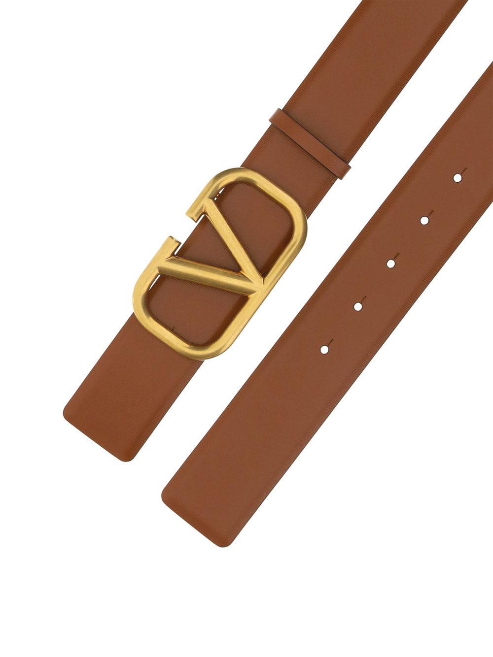 Vlogo Signature Calfskin Belt - Saddle Brown