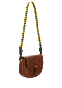 Small Shoulder Bag with Logo - Brown