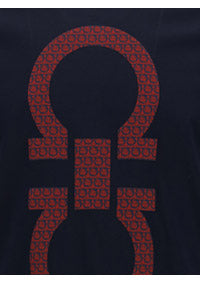 Oversized Gancio T-Shirt - Navy