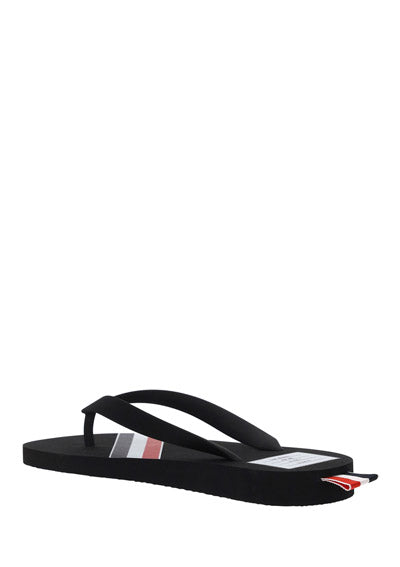 Rubber Stripe Flip Flop - Black