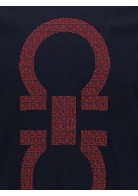 Oversized Gancio T-Shirt - Navy