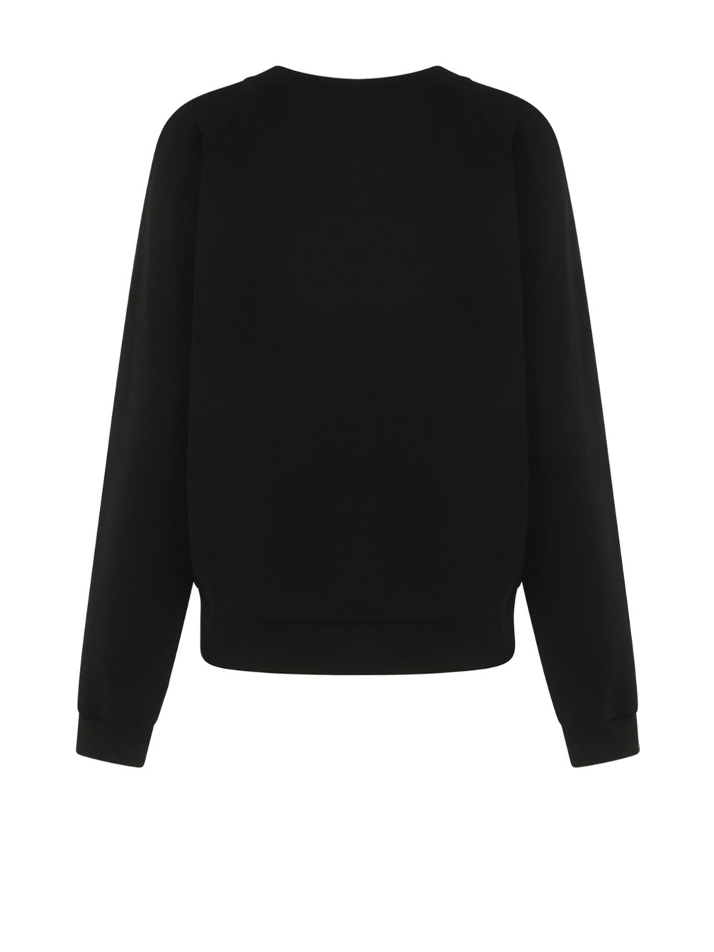 Eco-Designed Cotton Sweatshirt with Balmain Logo Print - Black