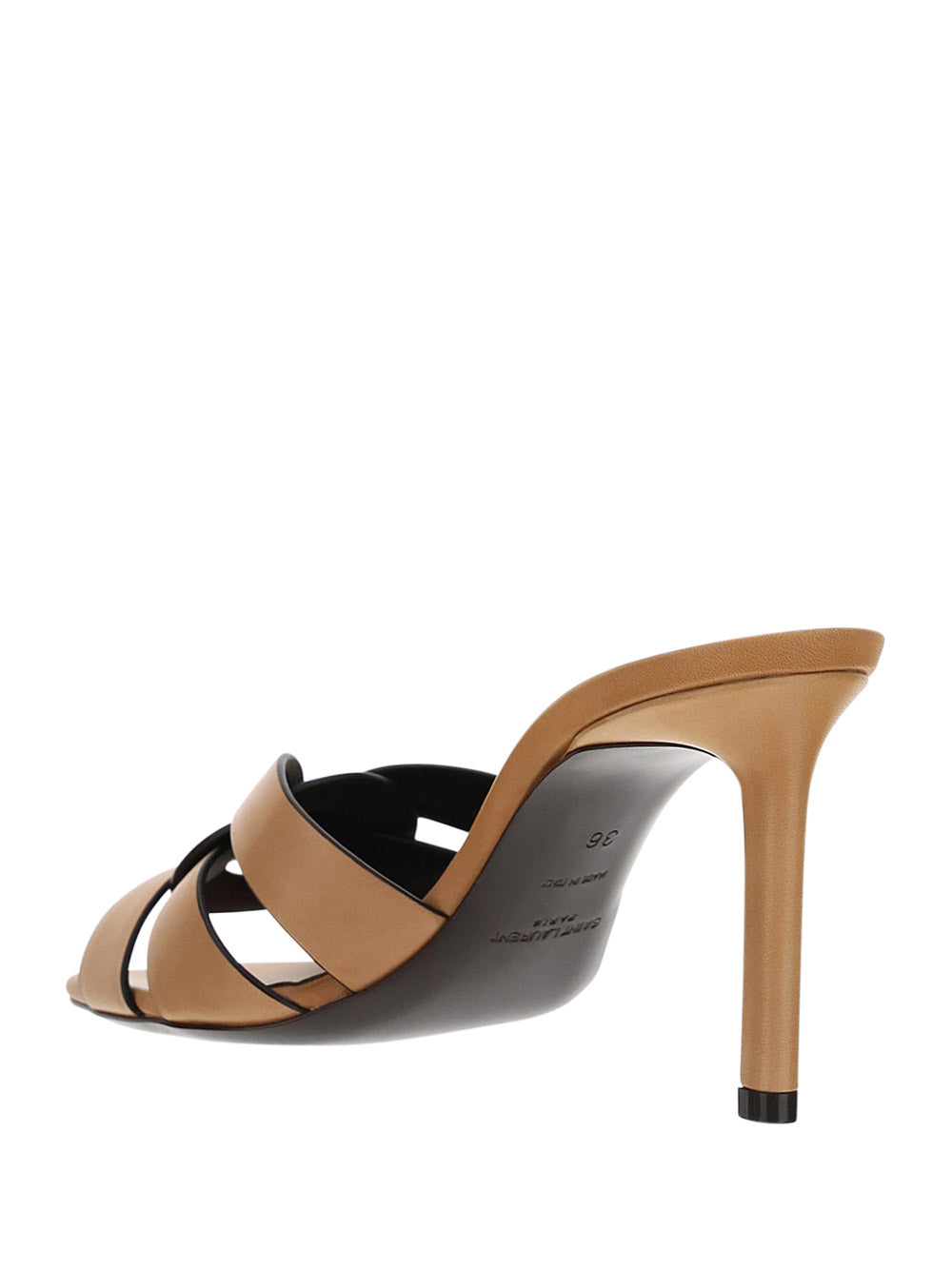 Tribute Heeled Mules In Vegetable-Tanned Leather - Marron Gold