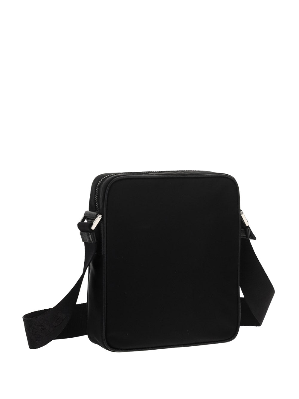 Re-Nylon and Saffiano Leather Shoulder Bag - Black