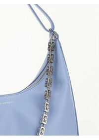 Small Moon Cut Out Bag In Leather - Lavender