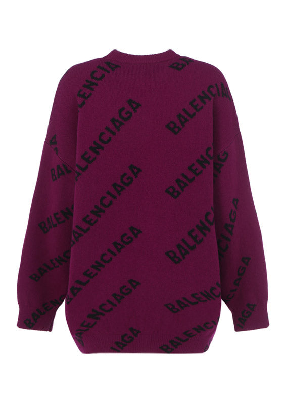Allover Logo Sweater - Purple