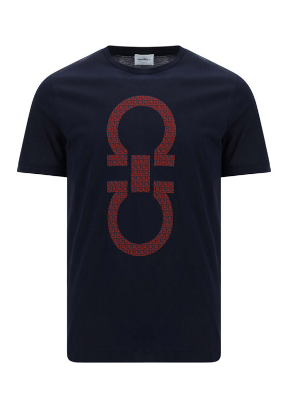Oversized Gancio T-Shirt - Navy