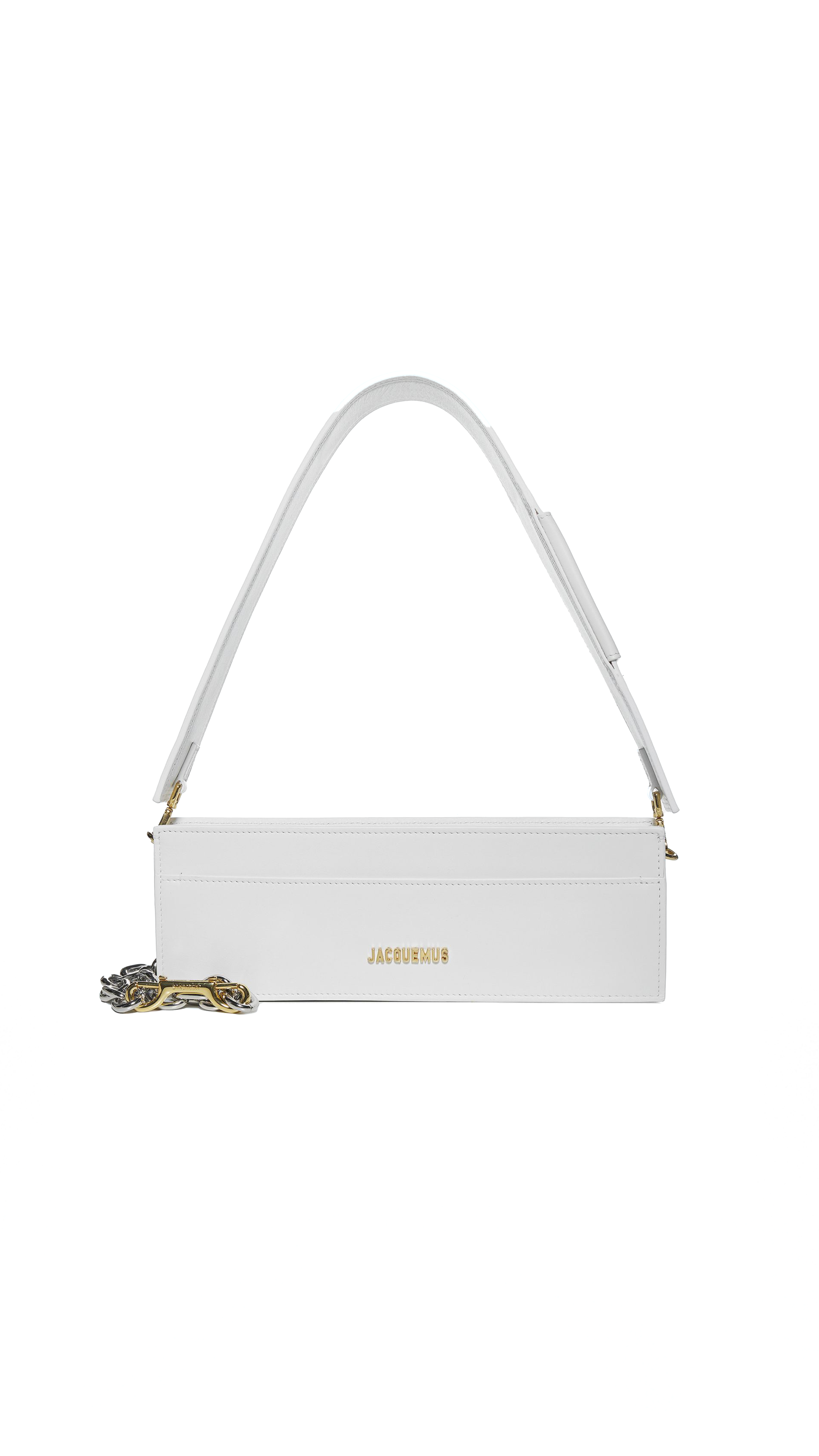 Jacquemus Le Sac Riviera Leather Shoulder Bag In White