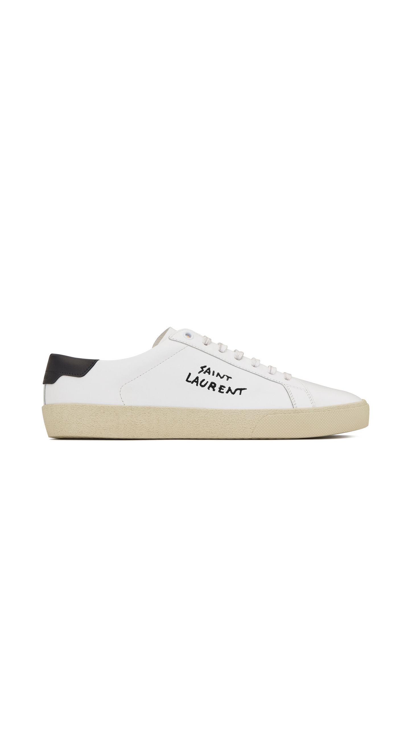 Court Classic SL/06 Embroidered Logo Sneakers - White / Black