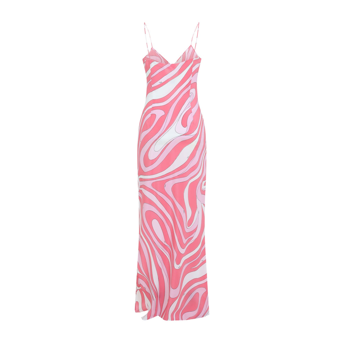 Iride-print silk maxi dress