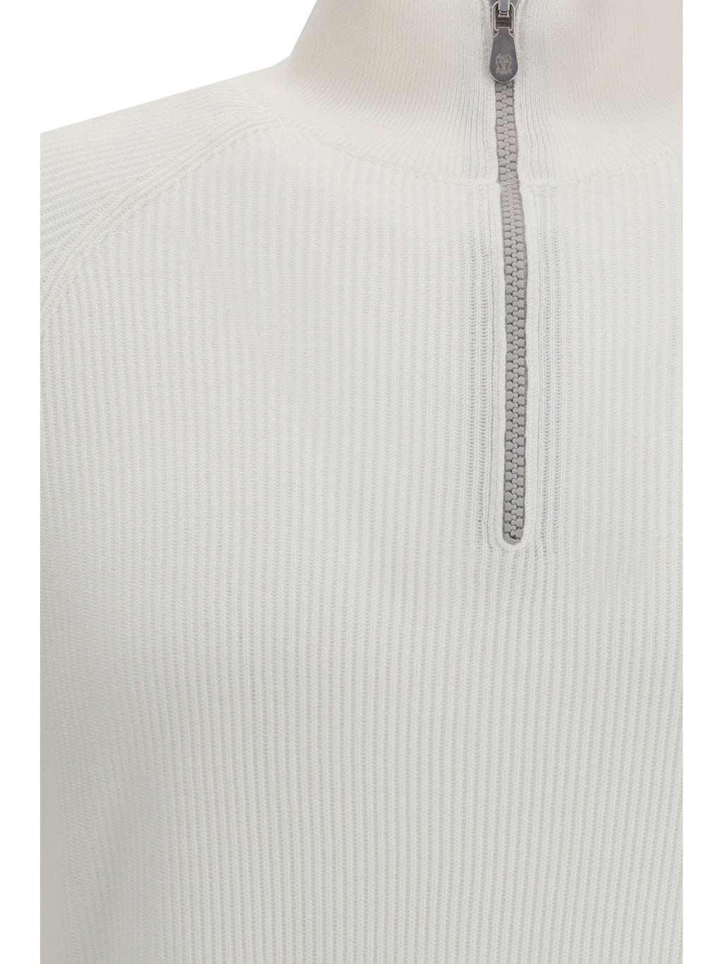 Cotton Sweater with a high neckline