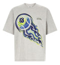 Flaming Tennis Ball Oversized Short Sleeve T‑Shirt