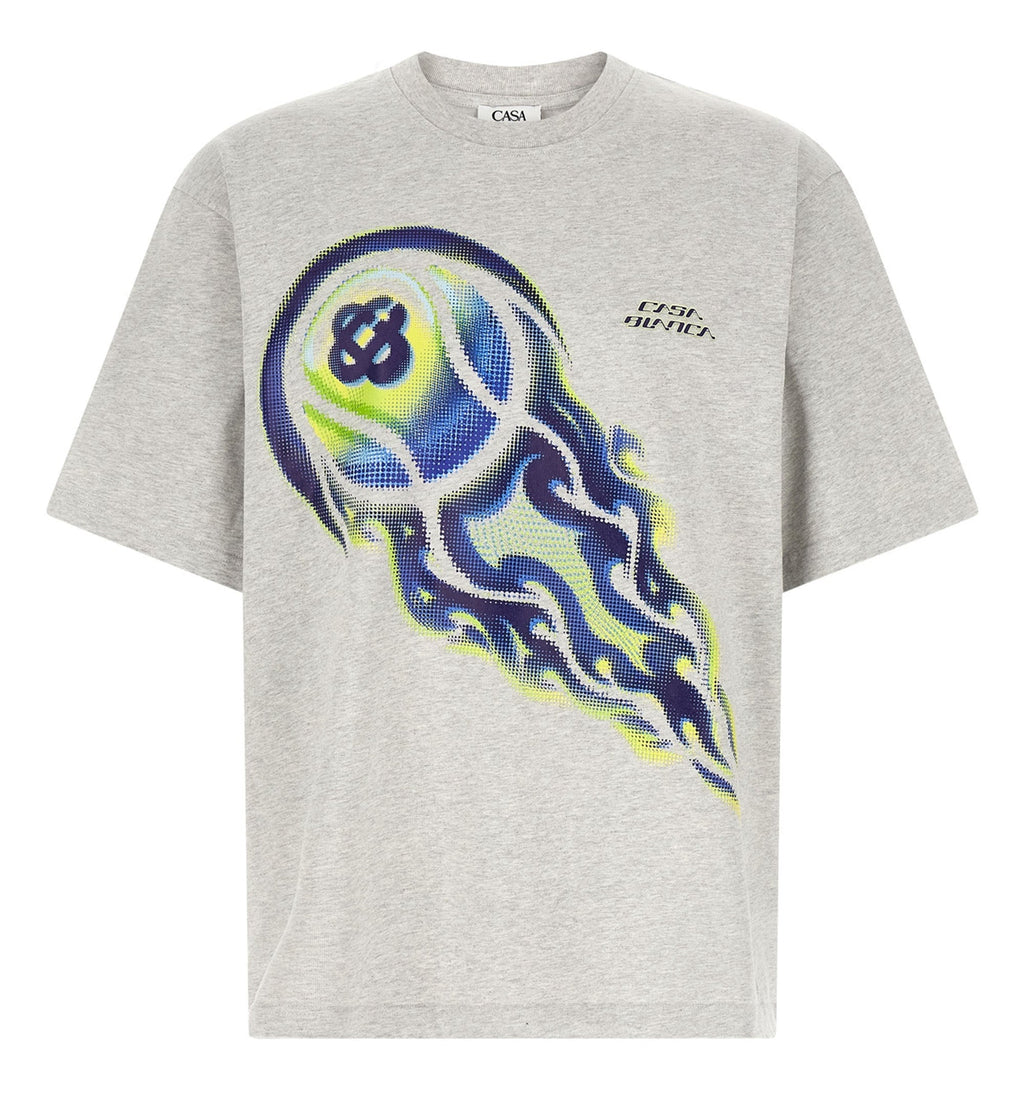 Flaming Tennis Ball Oversized Short Sleeve T‑Shirt