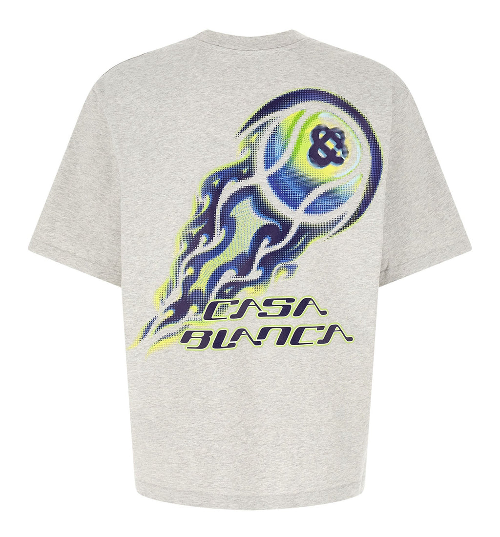 Flaming Tennis Ball Oversized Short Sleeve T‑Shirt