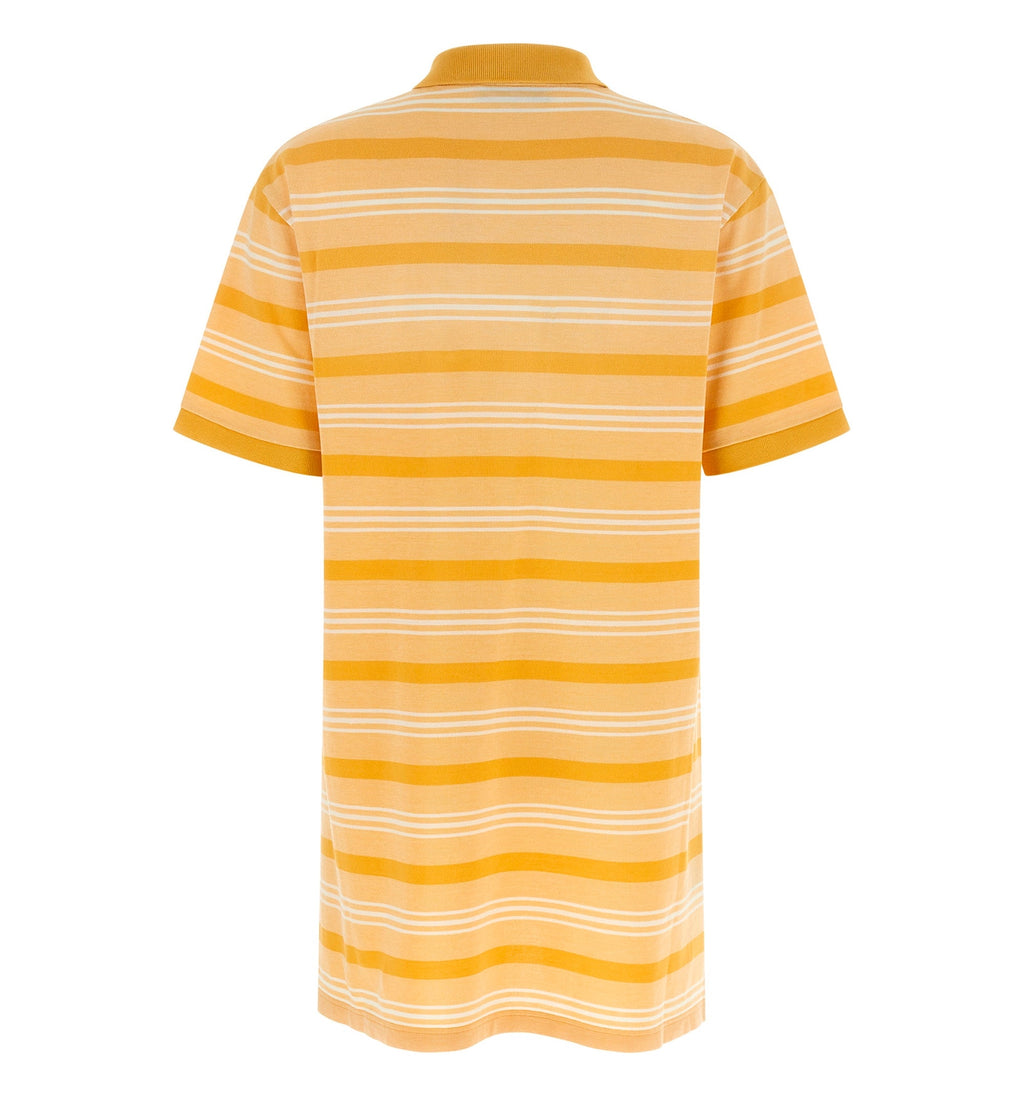 Bayadere stripe piqué mini-dress