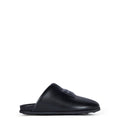 Label flat mules in nappa leather