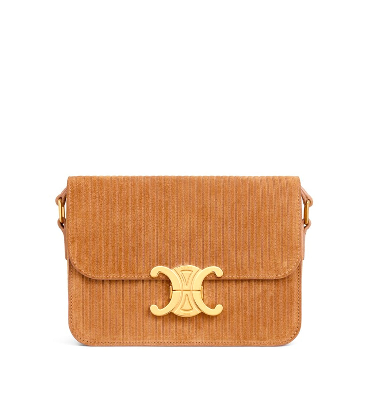 Teen Triomphe Bag in Striped Suede Calfskin