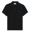 Black Cotton polo with Ami De Coeur