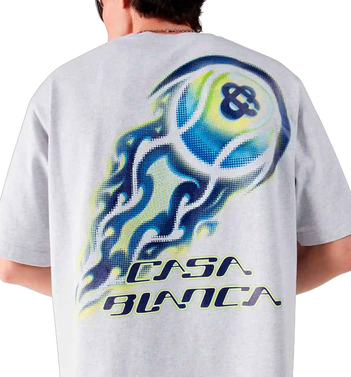 Flaming Tennis Ball Oversized Short Sleeve T‑Shirt