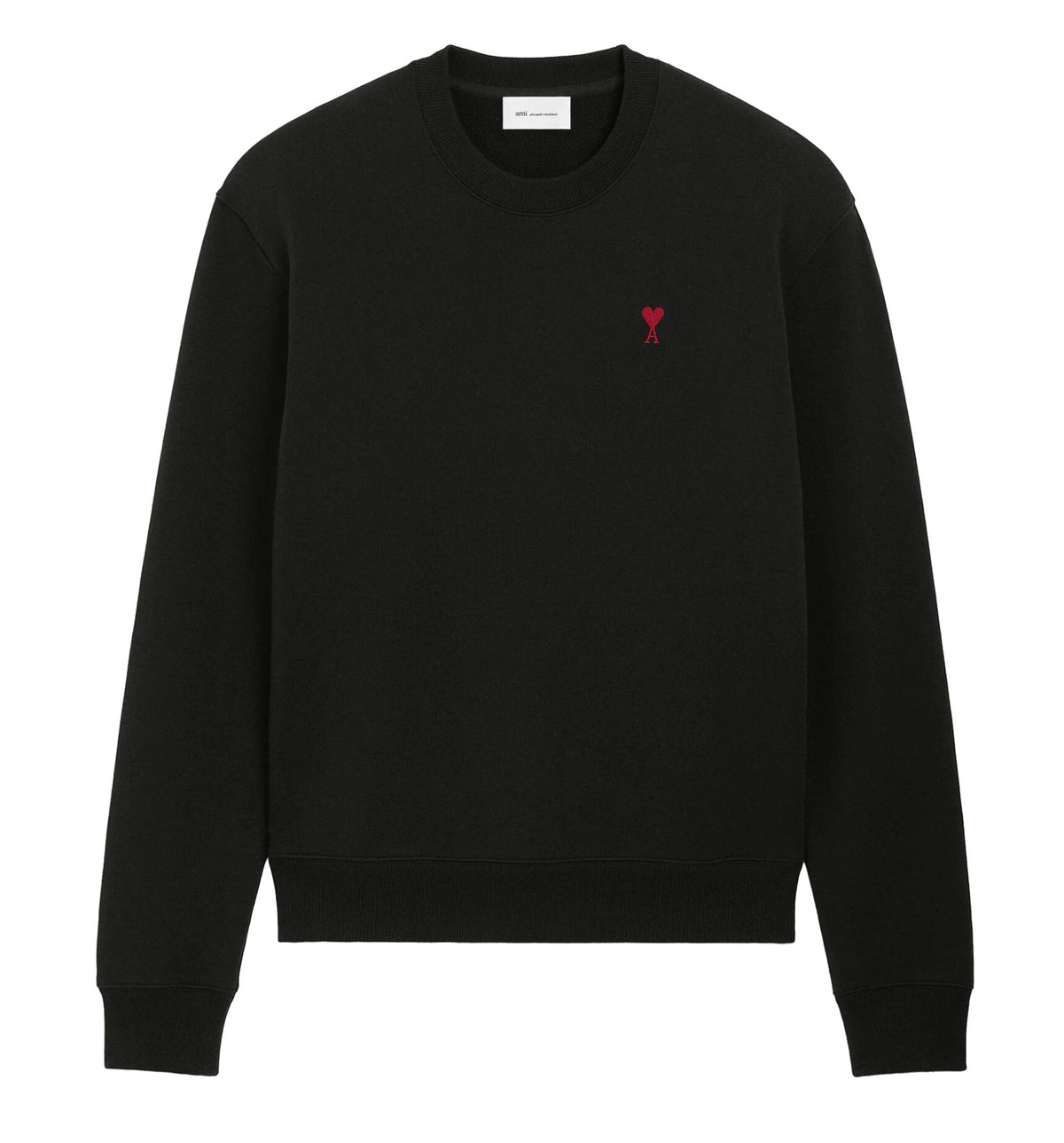 Black cotton sweatshirt with Ami de Coeur