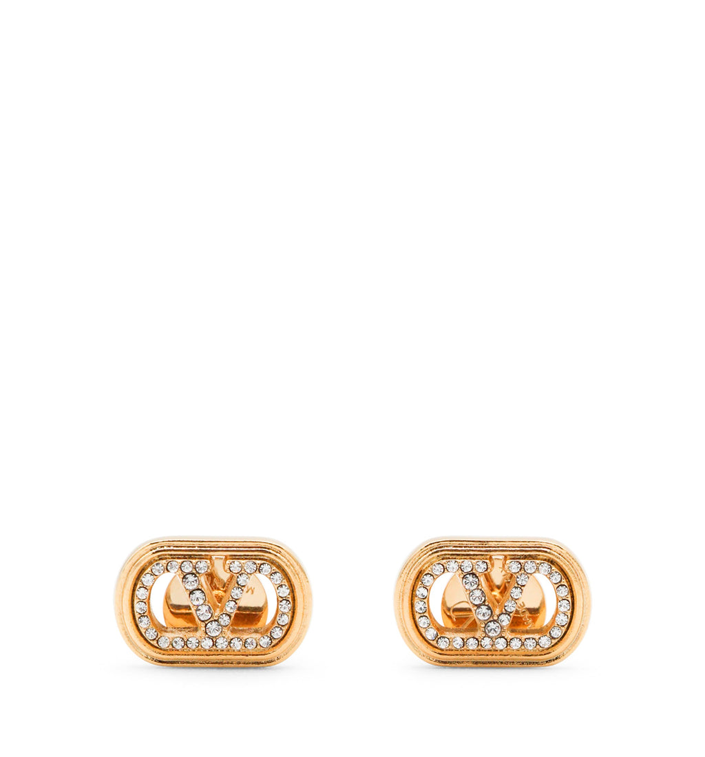 Gold And Crystal Earrings