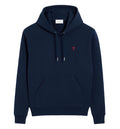 Blue cotton hoodie with Ami de Coeur
