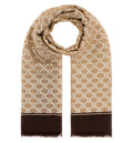 Laminated GG wool shawl