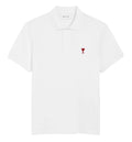 White Cotton polo with Ami De Coeur