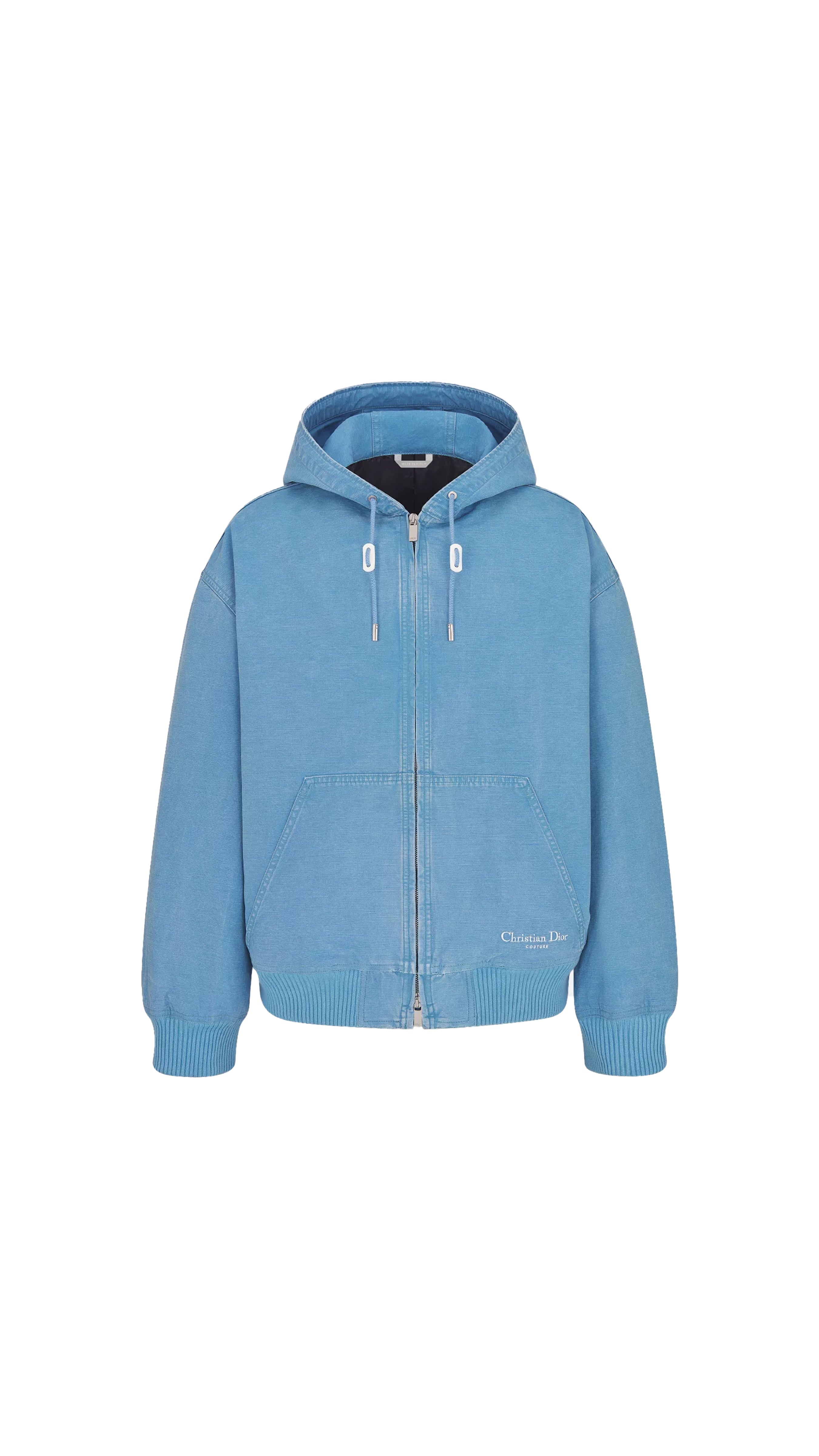 Couture Hooded Sweatshirt - Blue Cotton Denim
