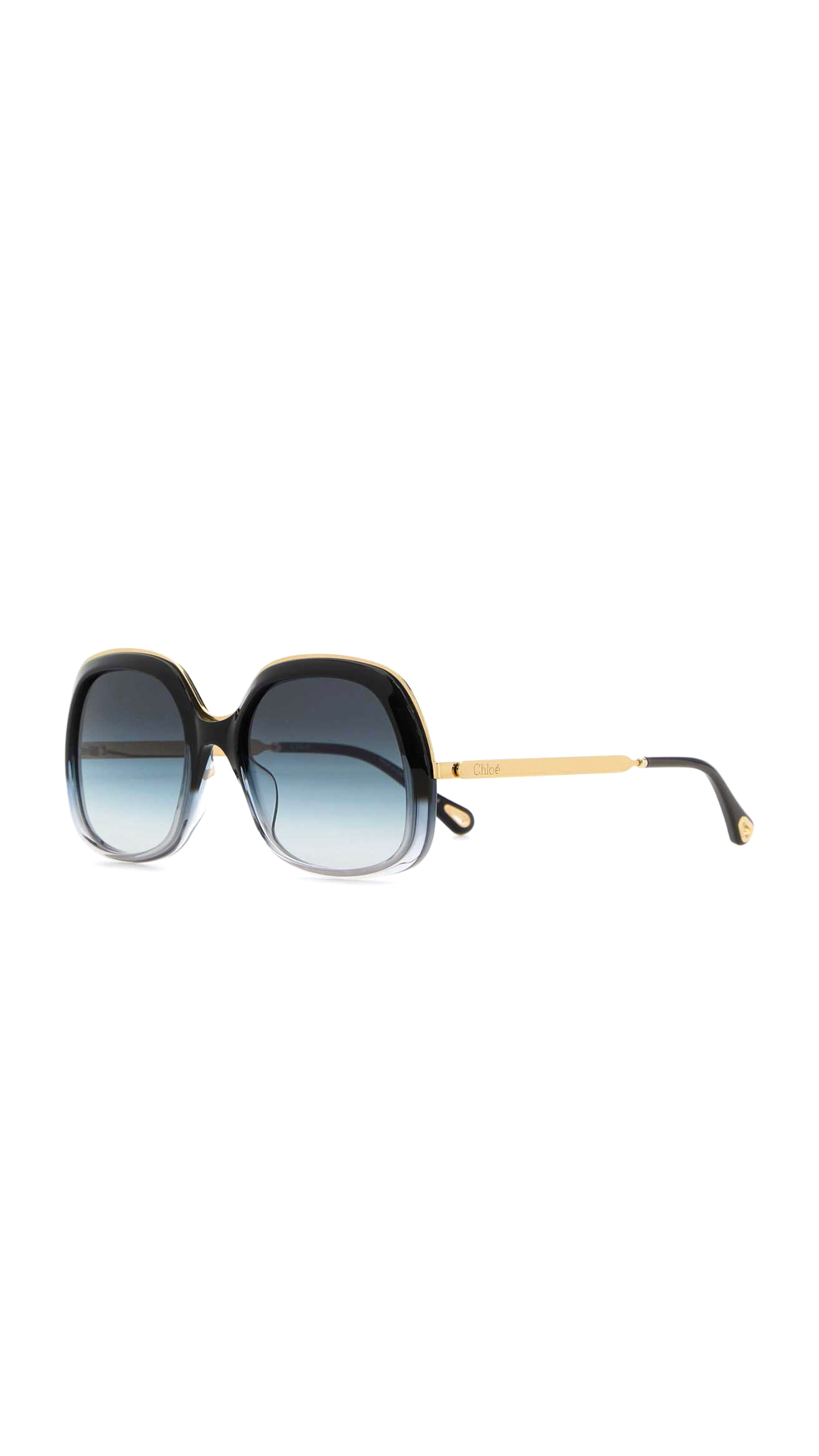 Chloé A La Plage Square Sunglasses - Black