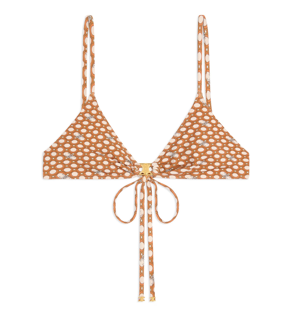 Triomphe Triangle Top In Triomphe Matte Jersey - Desert / Orange