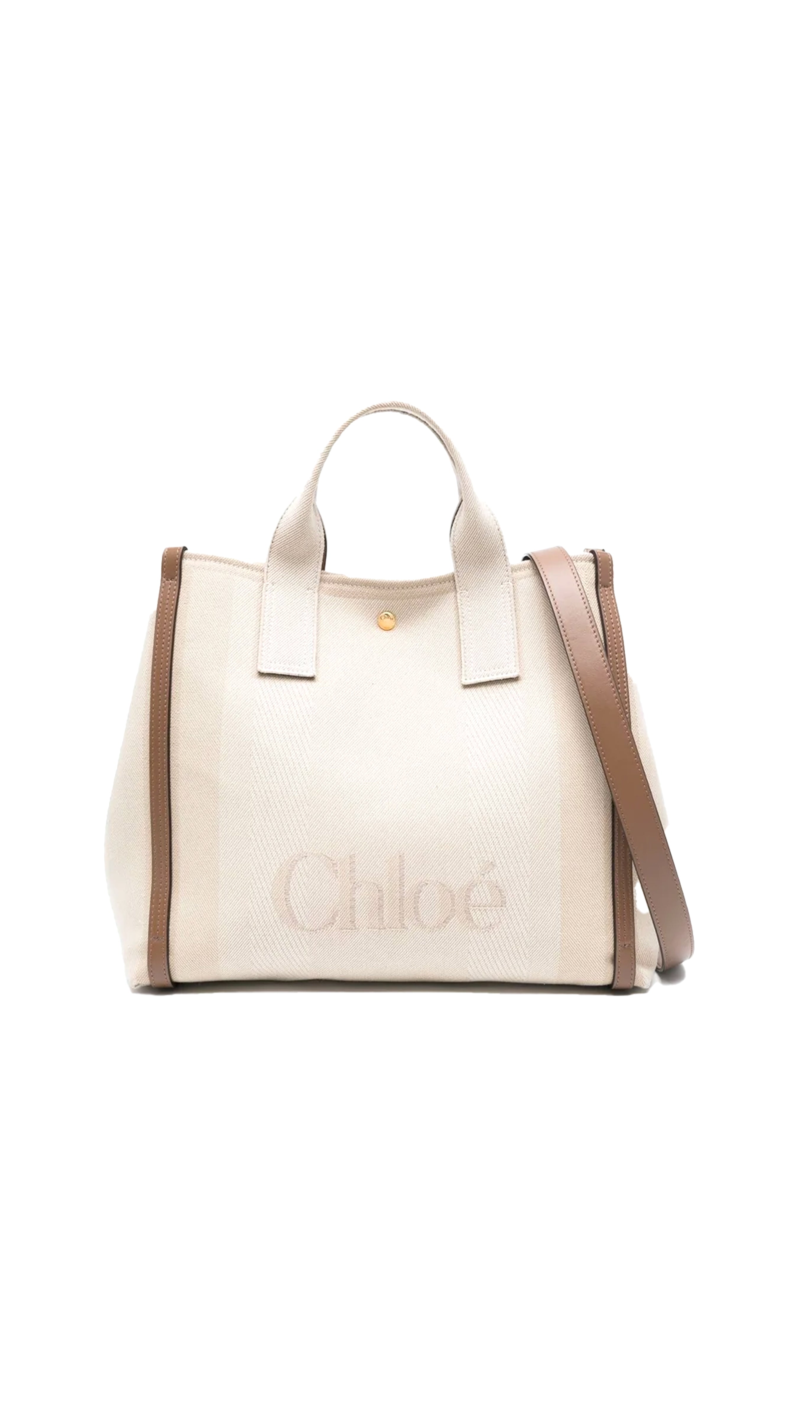Carry Large Tote Bag - Beige/Brown