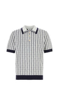 Monogram Polo Shirt - White/Navy