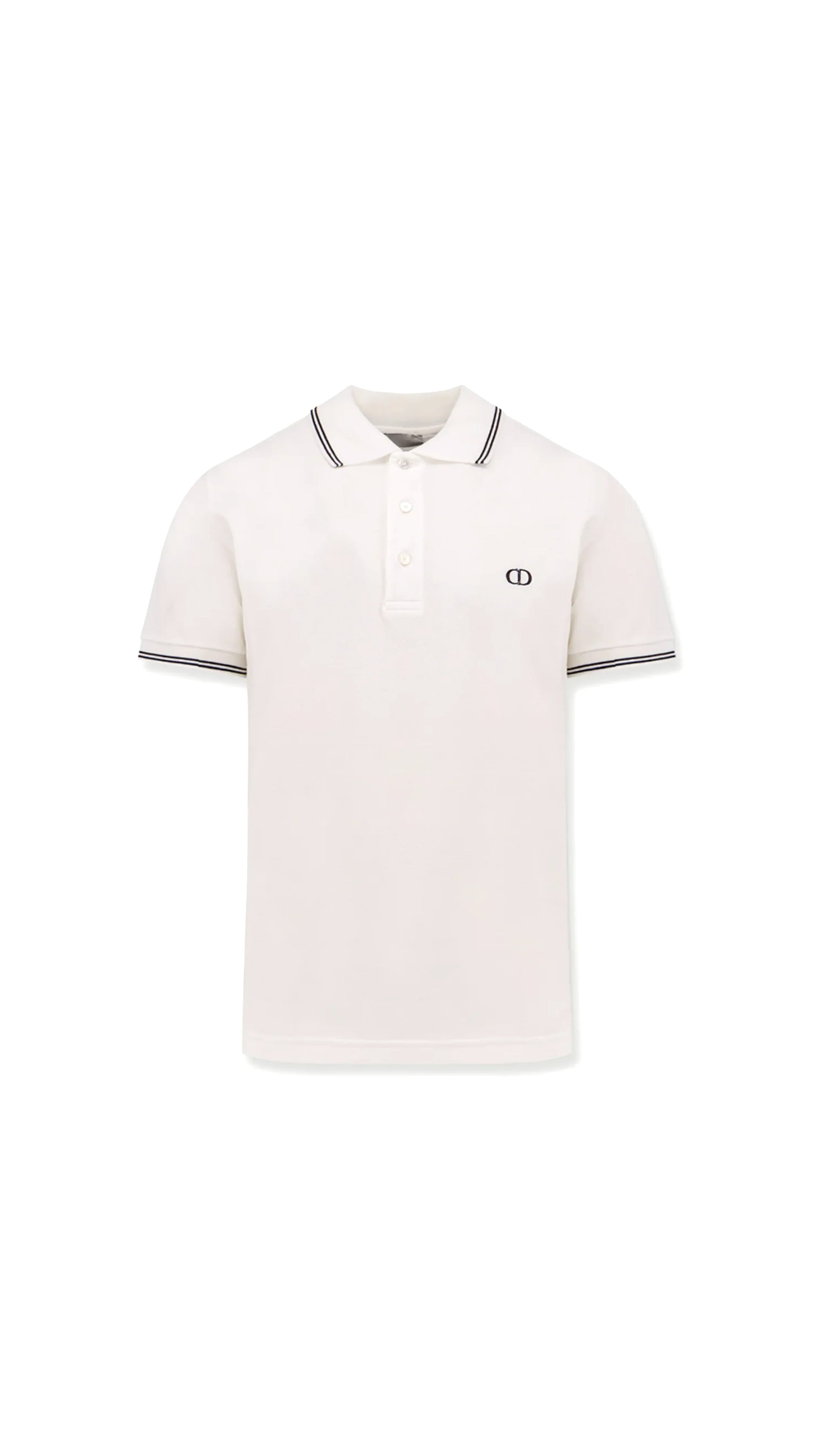 CD Icon Polo Shirt - White/Black