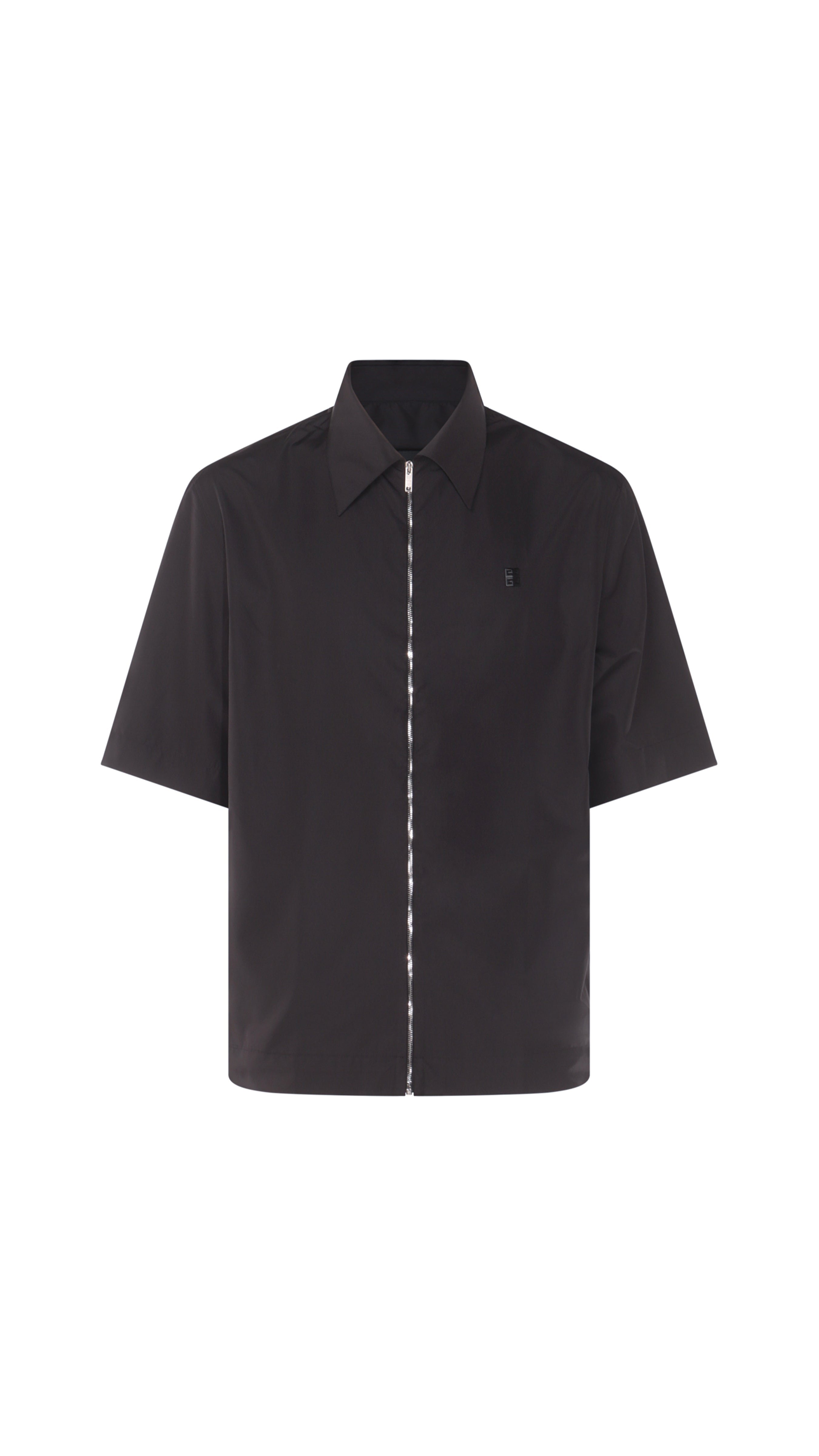 Zipped Shirt With 4g Detail - Black