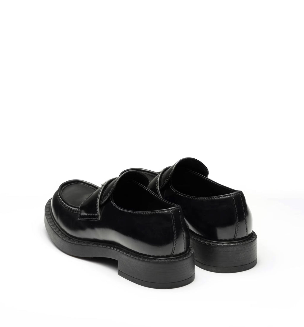 Brushed Leather Loafers