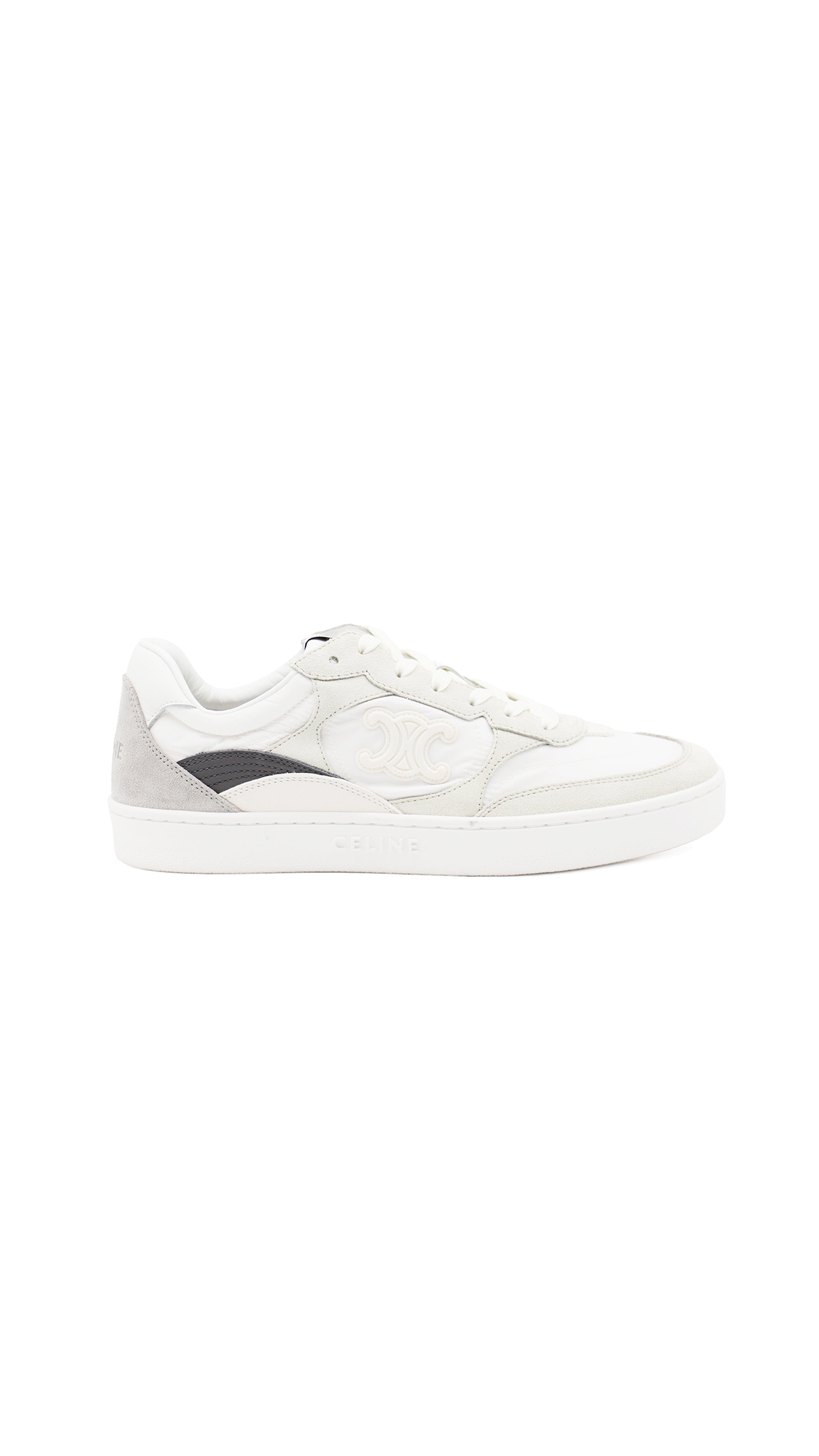 Lace Up Retro Triomphe Sneakers - White