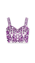 Majolica-print Bustier - Purple