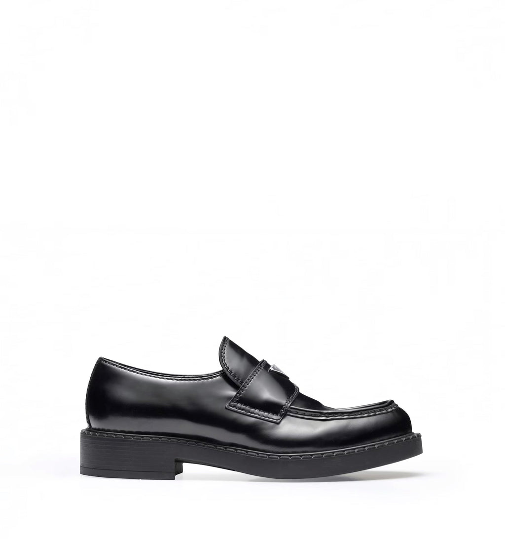 Brushed Leather Loafers