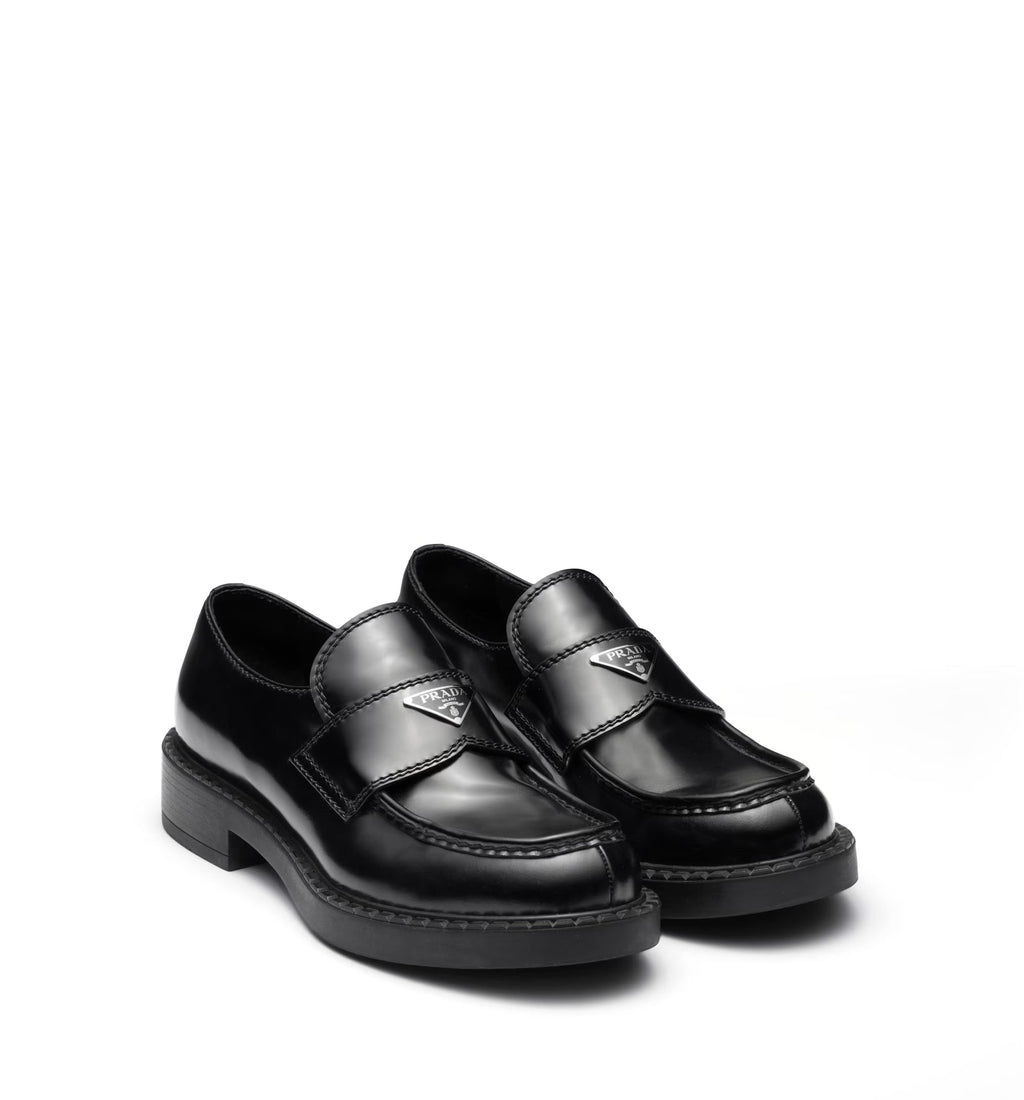 Brushed Leather Loafers