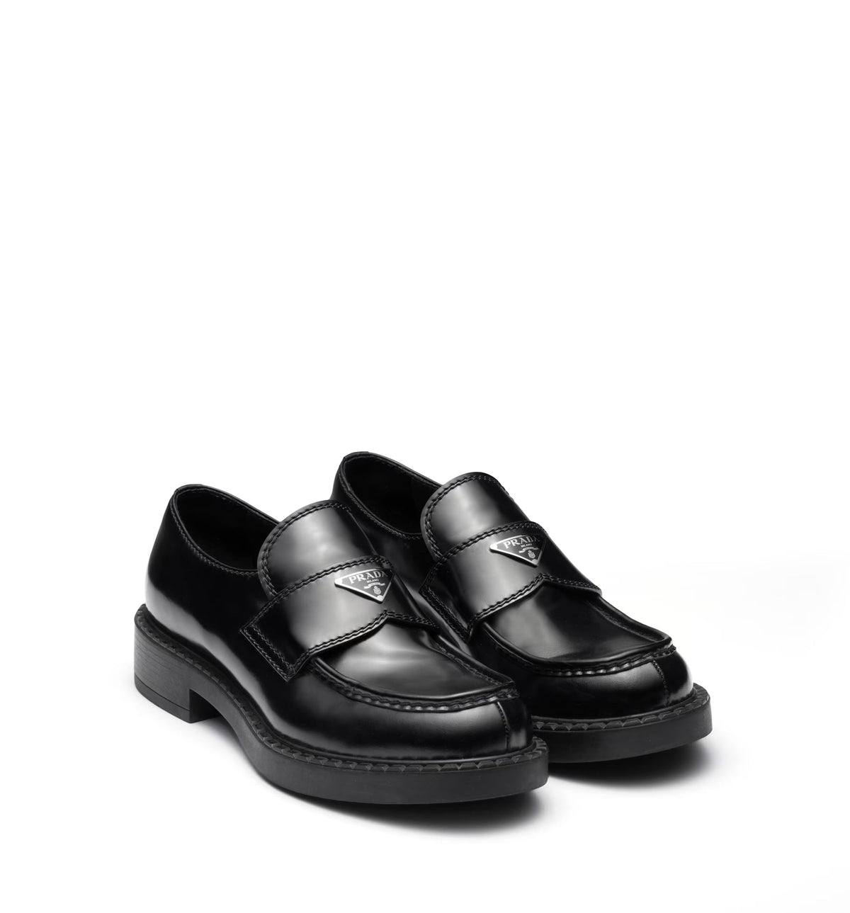 Brushed Leather Loafers