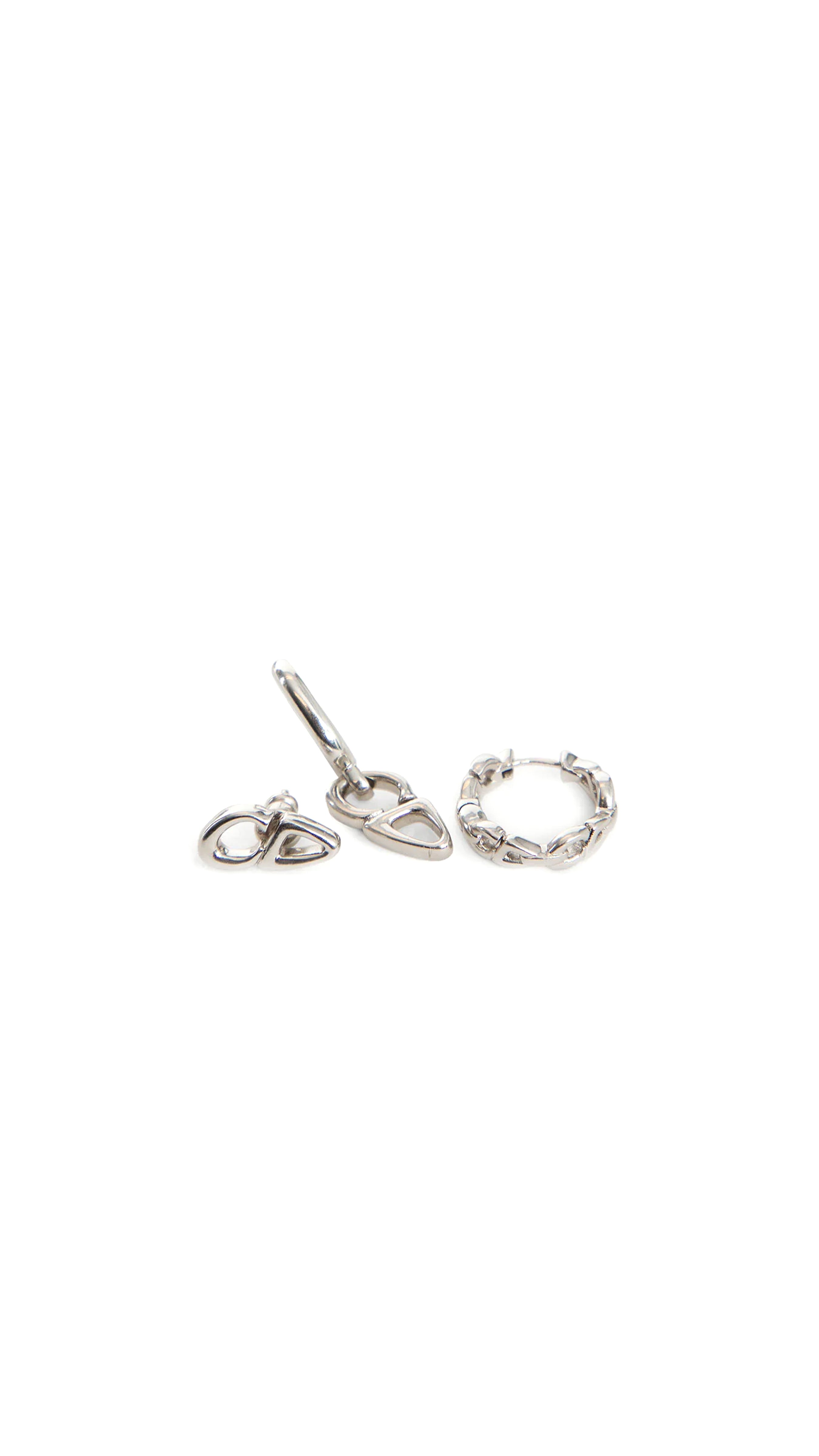 Brass Earrings - Silver