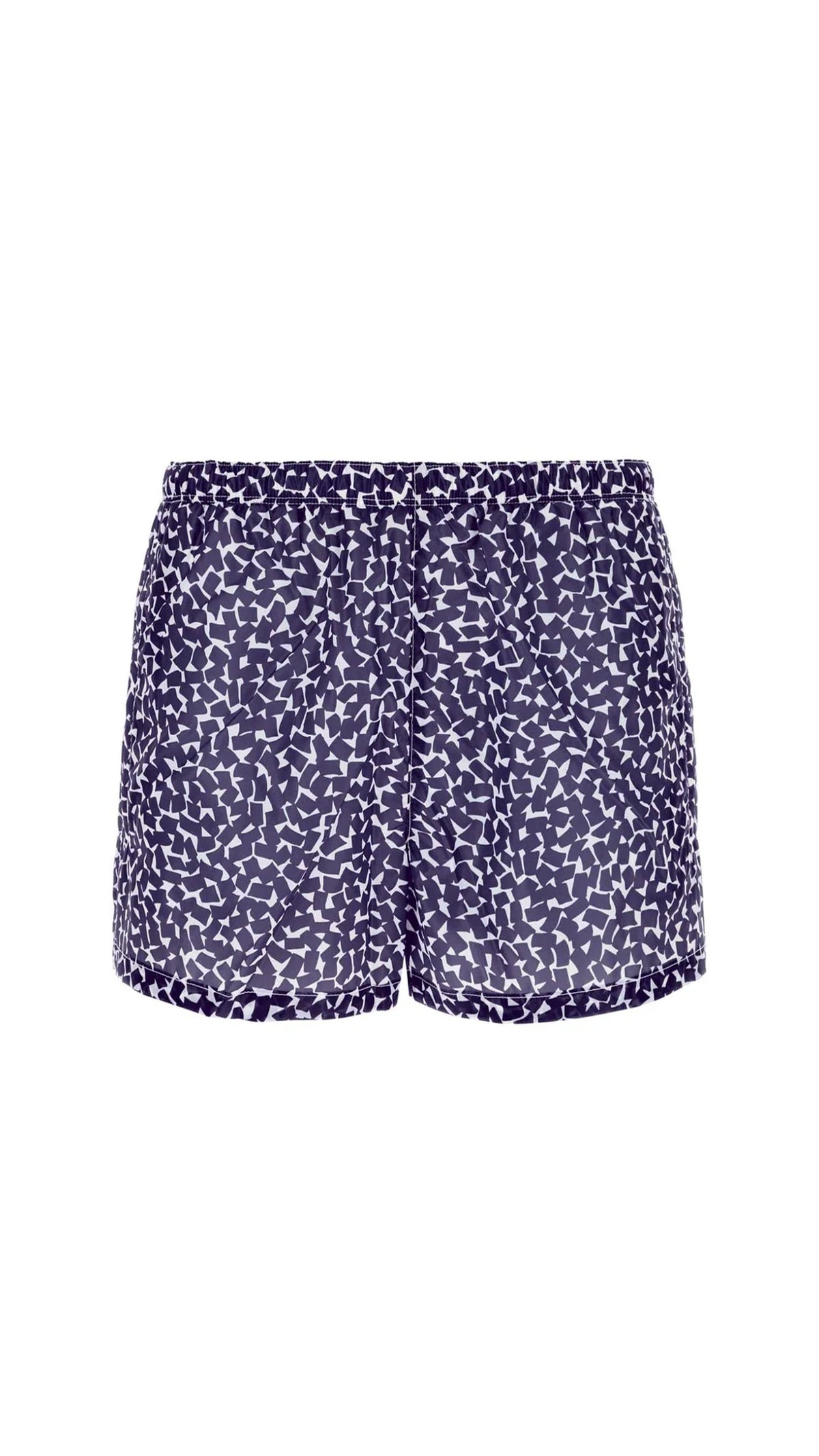 Printed nylon swimming shorts - Navy