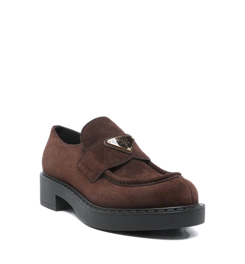 Chocolate Suede Loafers