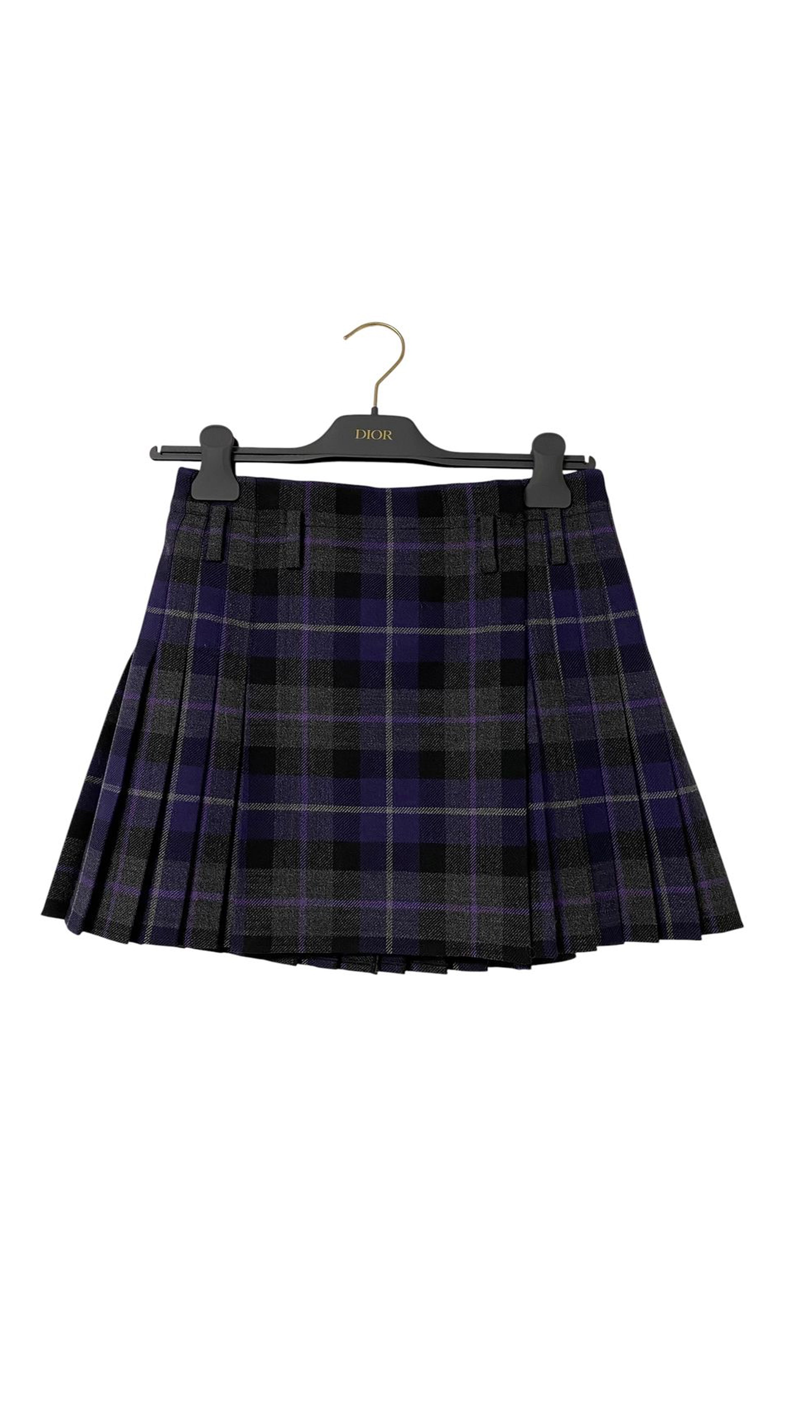Checkered Skirt - Purple