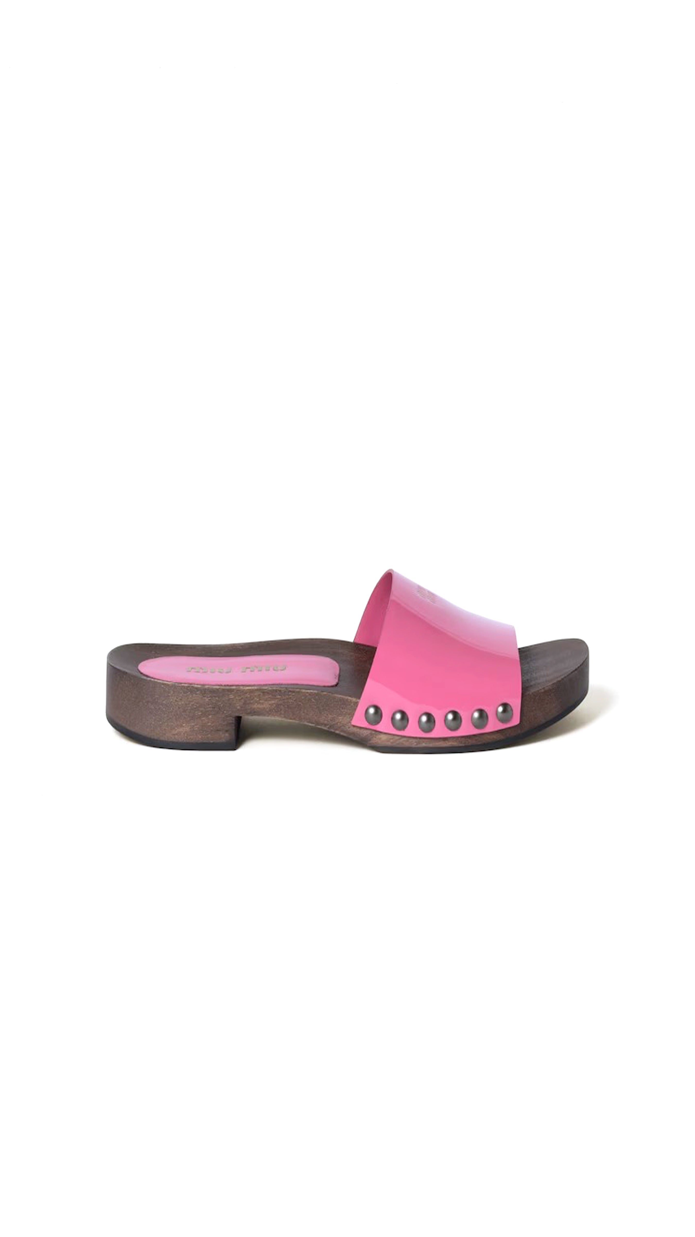 Patent Leather Clogs - Begonia Pink