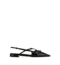 Leather Slingback Ballerinas With Buckles