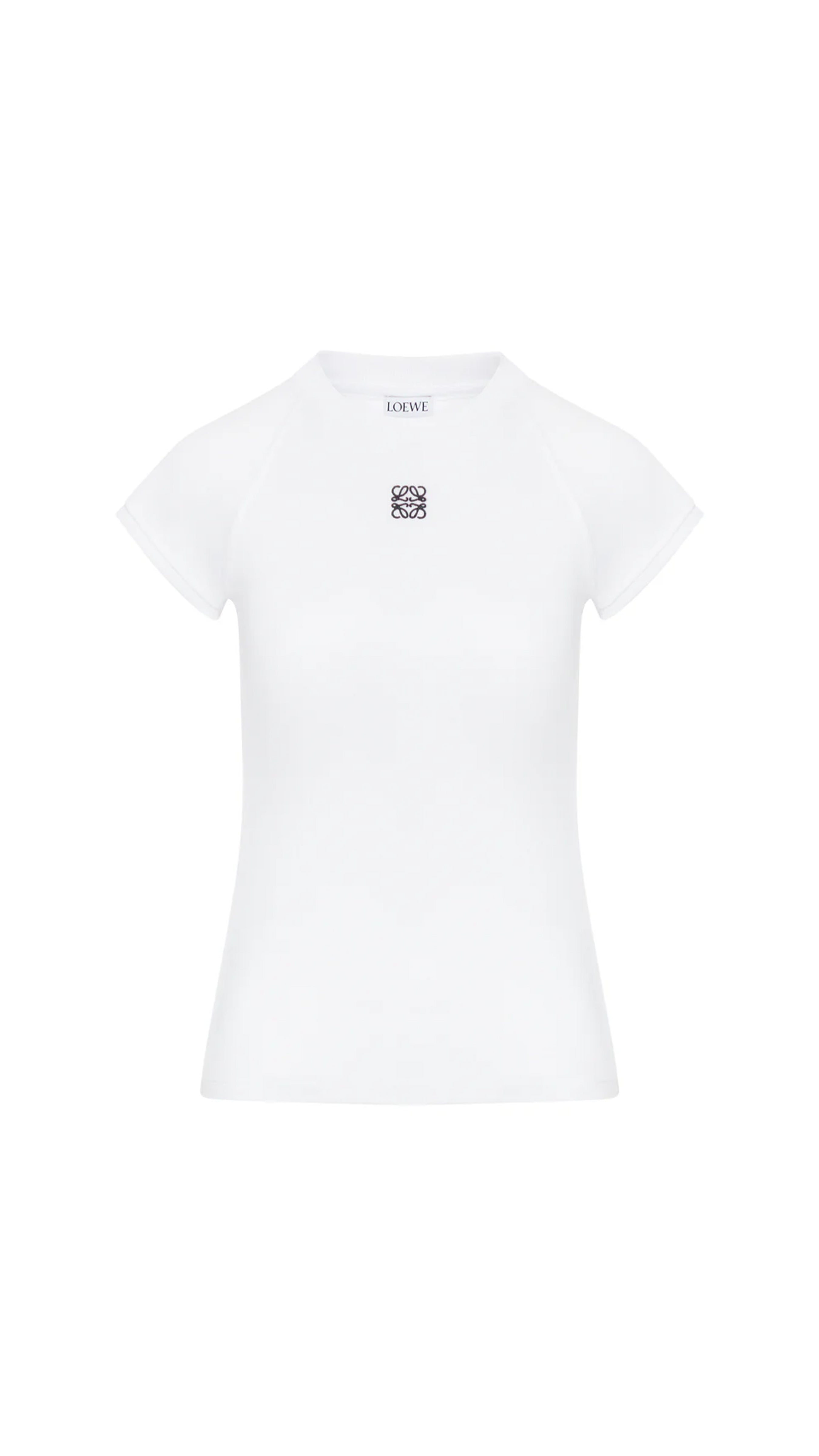 Small Fit T-Shirt in Cotton Blend - White