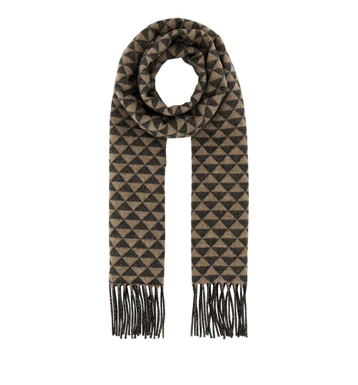Embroidered Wool Blend Scarf